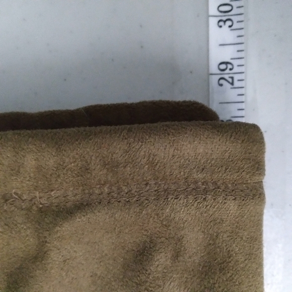 tan quarter zip faux-suede pullover - Picture 8 of 8